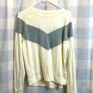 Teal/Cream Cozy Lightweight Crewneck